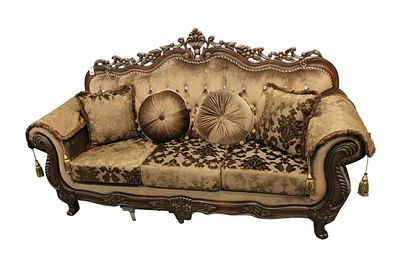 McFerran Royal Palace Verona Collection sofa couch in the dark walnut, traditional, like new 