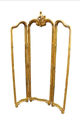 Harrison & Gil 3 section dressing mirror, gorgeous, highly hand carved, in the french style, with. 