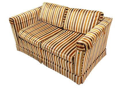 Cool mid century retro 2 cushion even arm loveseat by Pittsburgh Chair Company with original