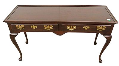 Harden furniture solid cherry queen anne 2 drawer console table, in good condition and