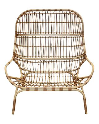 Vintage metal frame rattan style hooded loveseat approx. 50" w x 32" d x 60" h seat height 16"