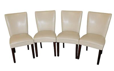 Set of 4 Coaster contemporary leather style chairs approx. 19" w x 19" d x 37" h seat height 20"