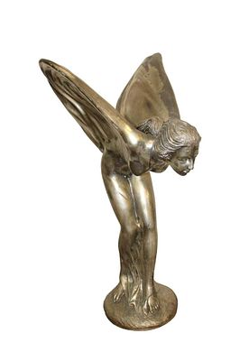 GREAT Tall Vintage Rolls Royce "Spirit of Ecstasy" bronze and other metal statue. Great 44 inch