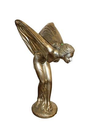 LARGE Vintage Rolls Royce "Spirit of Ecstasy" bronze and other metal statue. LARGE 44” Tall
