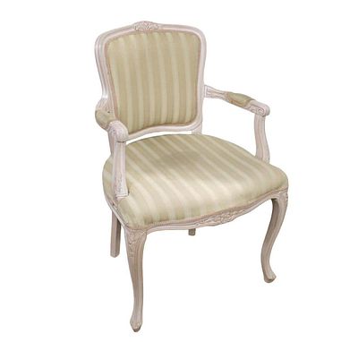 French style painted frame arm chair by Najarian Furniture approx. 25" w x 22" d x 37" h seat