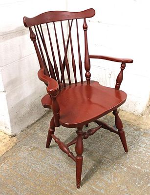 Duckloe Brothers Windsor style brace back chair approx. 26" w x 21" d x 38" h seat height 18"