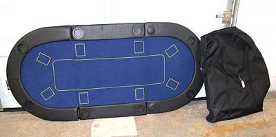 Travel table top poker table in bag approx. 78" w x 38" h