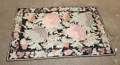 Vintage petty point rug approx. 47" x 71"
