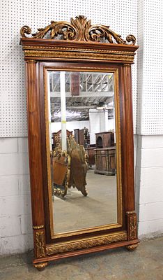 French Empire Style bevel glass decorator mirror. Nice French Empire Style contemporary bevel