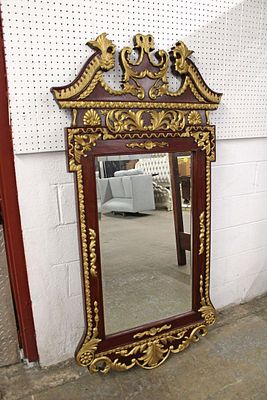 Antique style carved and fancy Chippendale style mirror. Antique style carved and fancy