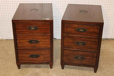 PR Ernest Hemingway Coll. Thomasville bedside stands. Pair of Ernest Hemingway Collection by 