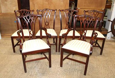 Set of 6 Councill Craftsman mahogany dining room chairs. Set of 6 Councill Craftsman solid 