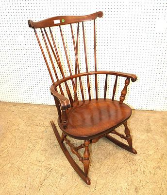 Semi antique Nichols and Stone solid cherry rocking chair approx. 25" w x 29" d x 39" h seat 
