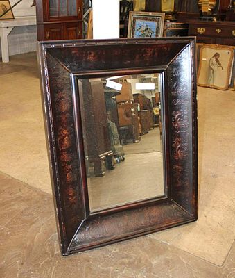 Etched frame decorator mirror approx. 28" w x 3" d x 36" h Condition: message or call with