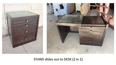Pier 1 imports glass top 3 drawer CHEST turns into DESK. Pier 1 Imports glass top 3 drawer CHEST