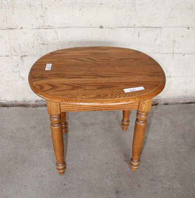 Oak lamp table approx. 26" w x 22" d x 22" h Condition: message or call with additional
