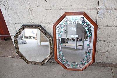 2 mirrors approx. 1) 21" w x 31" h 2) 24" w x 24" h Condition: message or call with additional