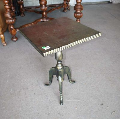 Cast iron lamp table approx. 15" w x 15" d x 22" h