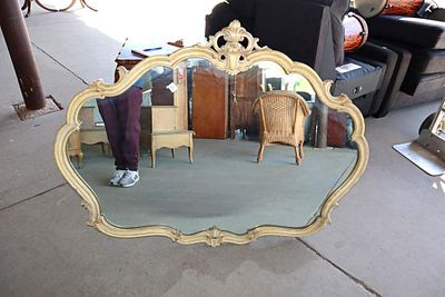 Nice carved French style decorator mirror approx. 54" w x 41" h