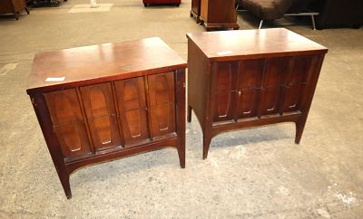 Pair of Mid Century Modern Nightstands sold by Genova Furniture. Pair of Mid century modern