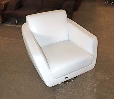 Beautiful ultra modern white leather 2 tone chair. Beautiful ultra modern white leather 2 tone