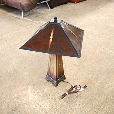 Arts & Crafts style contemporary lamp. Arts and Crafts style contemporary lamp approx. 17" w x
