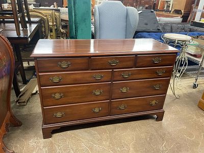 Henkel Harris solid cherry 9 drawer dresser approx. 54" w x 20" d x 35" h