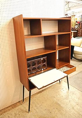 MCM Danish walnut bar. Mid century modern Danish walnut bar approx. 44" w x 16" d x 71" h