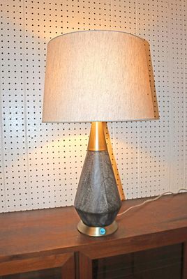 Working modern design lamp approx. 15" diameter x 27" h