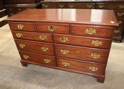 Henkel Harris solid cherry 9 drawer dresser, top is in very good condition, does have a small