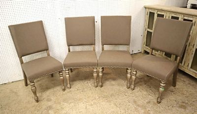 Set of 4 Ax Furniture dining room chairs. Set of 4 Ax Furniture upholstered and industrial