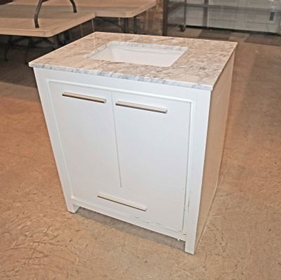 New 30" marble top bathroom vanity. New modern design 30" marble top bathroom vanity, marble is