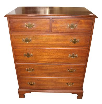 Henkel Harris solid mahogany 6 drawer high chest, original finish, structurally sound and in 