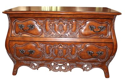 Century country french mahogany bombay chest. Century country french style solid mahogany bombay 