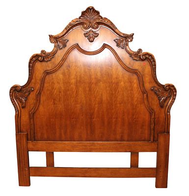 Century Furn. highly carved cherry queen size headboard. Century Furniture highly carved cherry 