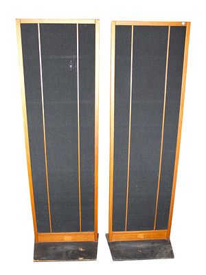 Pair MidC Modern Magneplanar 6 Loudspeakers USA model MGII, s/n 108901 R/L. Pair mid century
