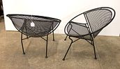 Pr Salterini Maurizio Tempestini MCM iron radar chairs. Pair Salterini Maurizio Tempestini mid Image - 1