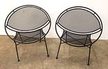Pr Salterini Maurizio Tempestini MCM iron radar chairs. Pair Salterini Maurizio Tempestini mid Image - 2