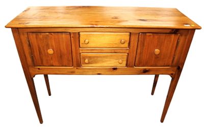 Habersham solid knotty pine brandy board. Habersham solid knotty pine 2 door 2 drawer brandy