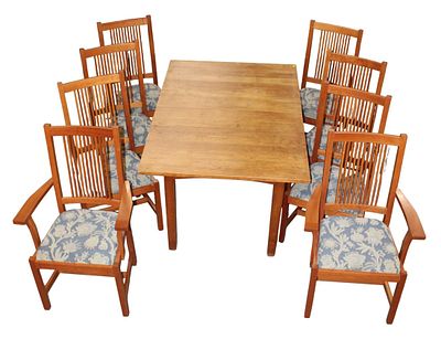 Vermont Furn 9 pc arts and craft style dining set. Vermont Furniture Design by Burlington