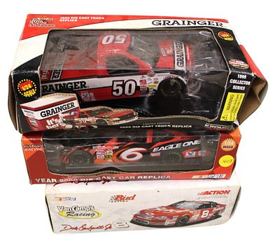 3 vintage diecast cars in boxes 1/24 scale. 3 vintage diecast cars in boxes, boxes as is. 1/24 