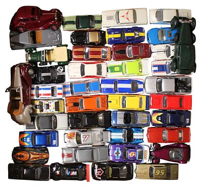 42 assorted diecast Hot Wheel and other cars, loose. Condition: Please read all auction terms 