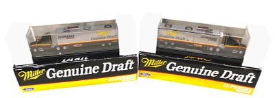 2 1995 Wallace diecast race car transporters. 2 Rusty Wallace diecast 1/64 scale race car 