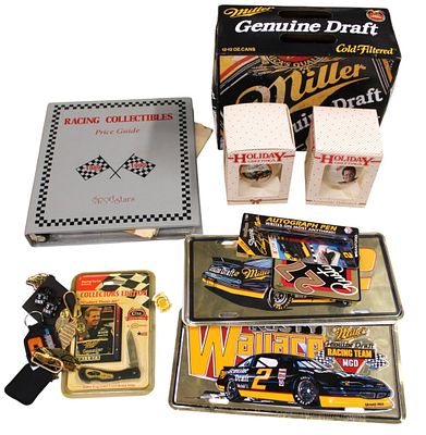 Nascar Rusty Wallace collectibles and album. Nascar Rusty Wallace assortment of collectibles 