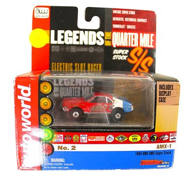Auto World Legend slot car 1969 AMX-1 Super Stock in original box with display case. Condition: 