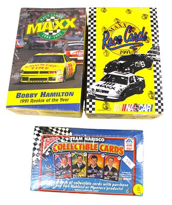 3 boxes Nascar trading cards - unopened. 3 boxes Nascar trading cards: Team Nabisco, Bobby 