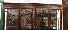 Beautiful Stickley china cabinet with fitted interior. Beautiful Stickley 2 piece burl mahogany Image - 2