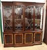 Beautiful Stickley china cabinet with fitted interior. Beautiful Stickley 2 piece burl mahogany Image - 7