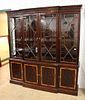 Beautiful Stickley china cabinet with fitted interior. Beautiful Stickley 2 piece burl mahogany Image - 8