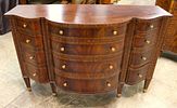 Maitland Smith serpentine burl banded 12 drawer chest. Maitland Smith serpentine front burl Image - 7